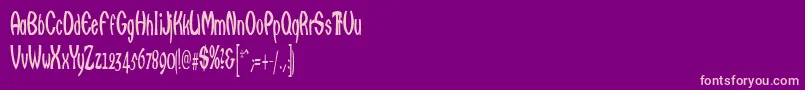 Qarats Font – Pink Fonts on Purple Background