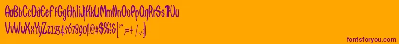 Qarats Font – Purple Fonts on Orange Background