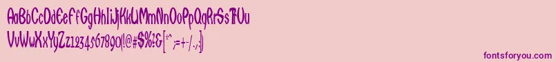 Qarats Font – Purple Fonts on Pink Background