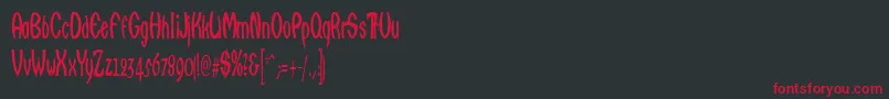 Qarats Font – Red Fonts on Black Background