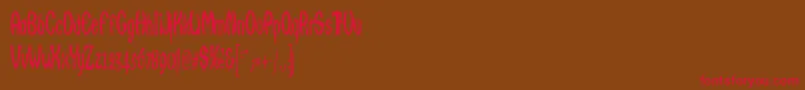 Qarats Font – Red Fonts on Brown Background
