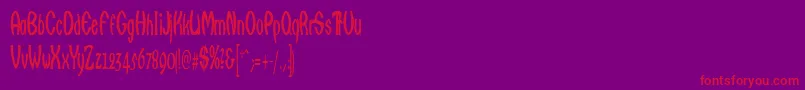 Qarats Font – Red Fonts on Purple Background