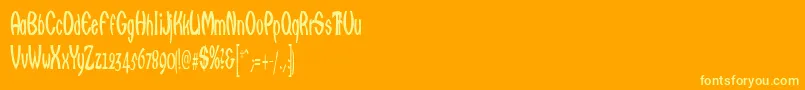 Qarats Font – Yellow Fonts on Orange Background