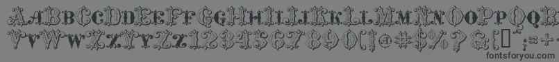MavericksLuckySpades Font – Black Fonts on Gray Background