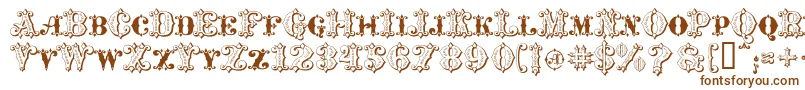 MavericksLuckySpades Font – Brown Fonts on White Background