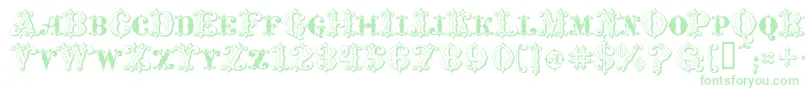 Шрифт MavericksLuckySpades – зелёные шрифты