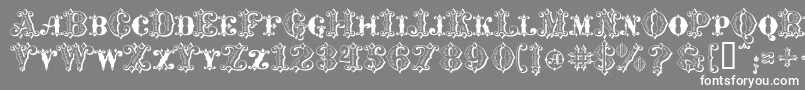 MavericksLuckySpades Font – White Fonts on Gray Background
