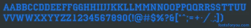 More about ACampusgrav Font ACampusgrav Font – Blue Fonts on Black Background