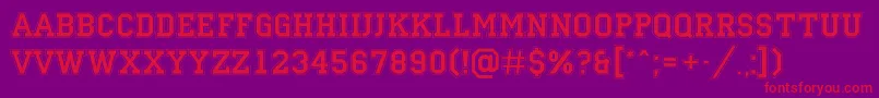 フォントACampusgrav – 紫の背景に赤い文字