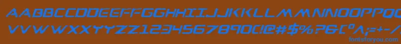 Wareaglei Font – Blue Fonts on Brown Background