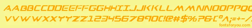Wareaglei Font – Orange Fonts on Yellow Background