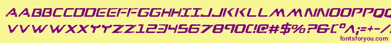 Wareaglei Font – Purple Fonts on Yellow Background