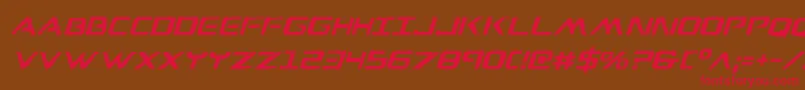 Wareaglei-Schriftart – Rote Schriften auf braunem Hintergrund