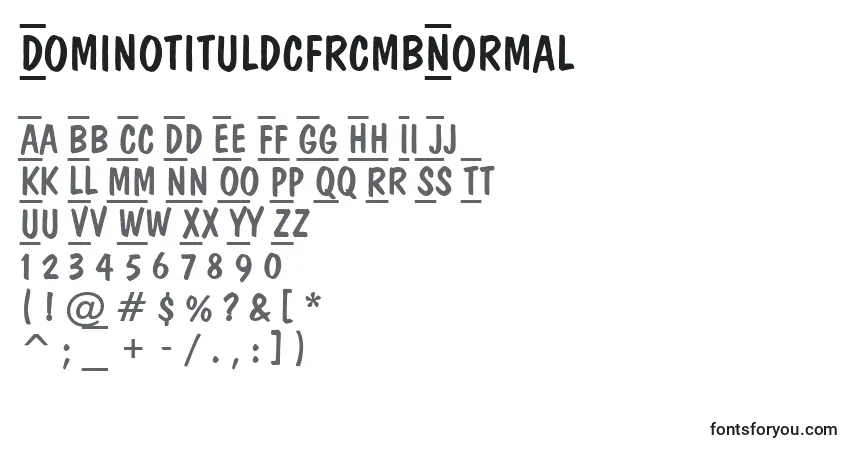 Police DominotituldcfrcmbNormal - Alphabet, Chiffres, Caractères Spéciaux