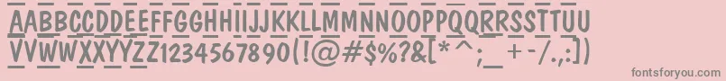 DominotituldcfrcmbNormal Font – Gray Fonts on Pink Background
