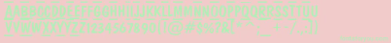 DominotituldcfrcmbNormal Font – Green Fonts on Pink Background