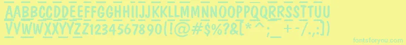 Police DominotituldcfrcmbNormal – polices vertes sur fond jaune