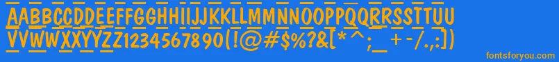 DominotituldcfrcmbNormal Font – Orange Fonts on Blue Background