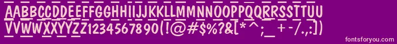 DominotituldcfrcmbNormal Font – Pink Fonts on Purple Background