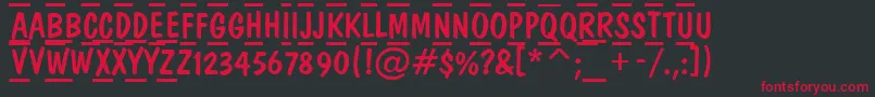 DominotituldcfrcmbNormal Font – Red Fonts on Black Background
