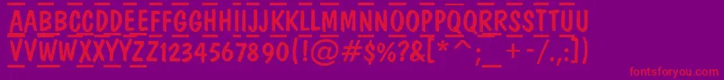 DominotituldcfrcmbNormal Font – Red Fonts on Purple Background
