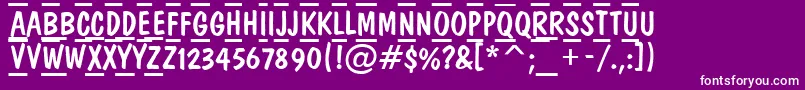 DominotituldcfrcmbNormal Font – White Fonts on Purple Background