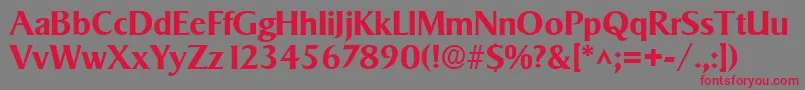 SigvarBold Font – Red Fonts on Gray Background