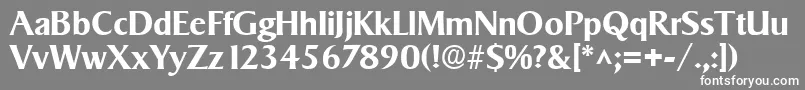 フォントSigvarBold – 灰色の背景に白い文字