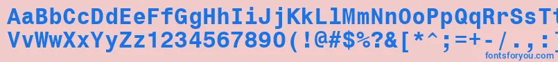 Monospace821BoldBt Font – Blue Fonts on Pink Background