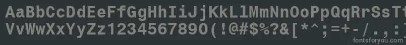 フォントMonospace821BoldBt – 黒い背景に灰色の文字