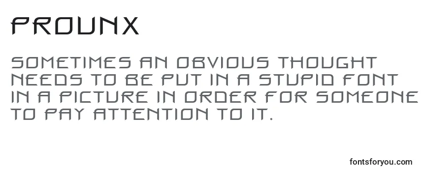 Обзор шрифта Prounx