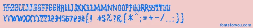 ModelWorker Font – Blue Fonts on Pink Background