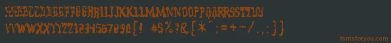 ModelWorker-fontti – ruskeat fontit mustalla taustalla