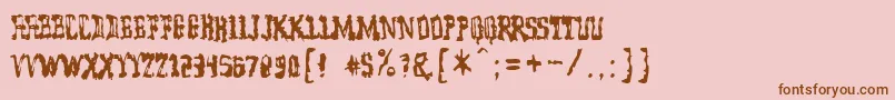 ModelWorker Font – Brown Fonts on Pink Background