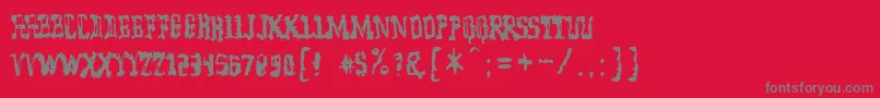 ModelWorker Font – Gray Fonts on Red Background