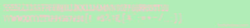 ModelWorker Font – Pink Fonts on Green Background