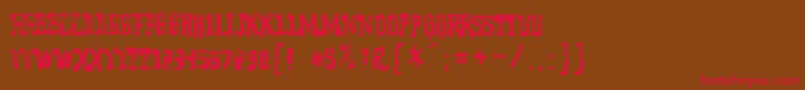 ModelWorker Font – Red Fonts on Brown Background