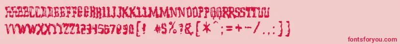 ModelWorker Font – Red Fonts on Pink Background