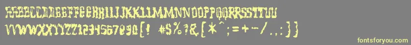 ModelWorker Font – Yellow Fonts on Gray Background