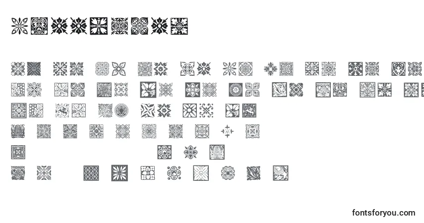 Schriftart Freetiles – Alphabet, Zahlen, spezielle Symbole