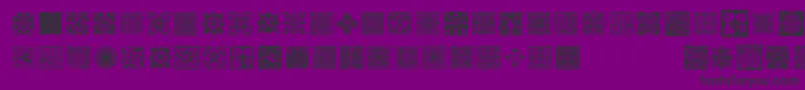Freetiles-fontti – mustat fontit violetilla taustalla