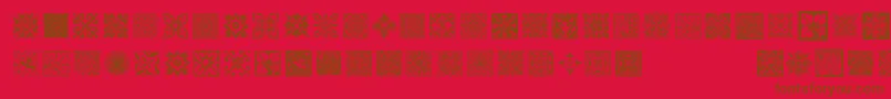 Freetiles Font – Brown Fonts on Red Background