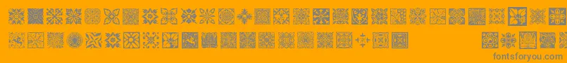 Freetiles-Schriftart – Graue Schriften auf orangefarbenem Hintergrund
