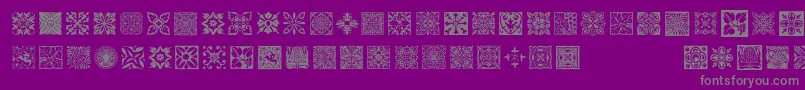 Freetiles-Schriftart – Graue Schriften auf violettem Hintergrund