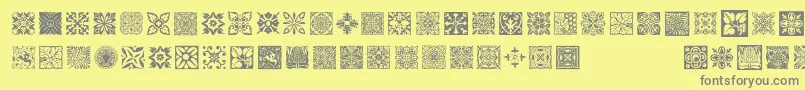 Czcionka Freetiles – szare czcionki na żółtym tle
