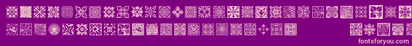 Police Freetiles – polices roses sur fond violet