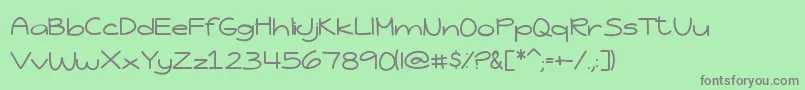 JessicaElaine Font – Gray Fonts on Green Background
