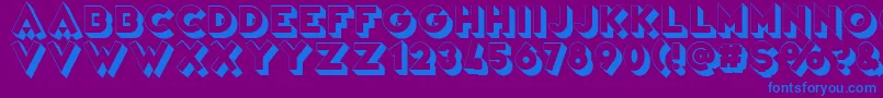 VarietРІRevue Font – Blue Fonts on Purple Background