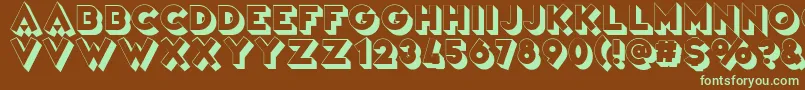 VarietРІRevue Font – Green Fonts on Brown Background