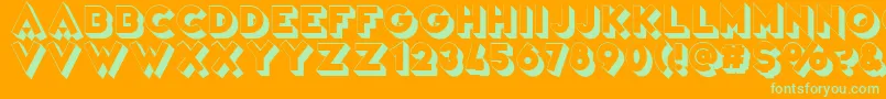 フォントVarietРІRevue – オレンジの背景に緑のフォント